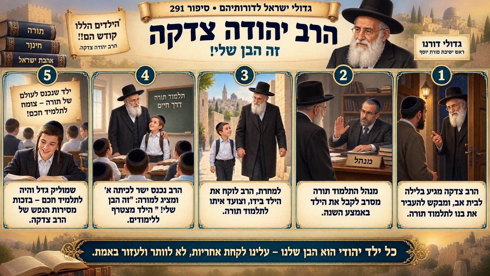תמונת סיכום — גדולי דורנו: הרב יהודה צדקה